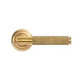 From The Anvil - Polished Brass Brompton Lever on Rose Set (Art Deco) | Sku. 50607 | Trade Door Handles.