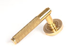 From The Anvil - Polished Brass Brompton Lever on Rose Set (Art Deco) | Sku. 50607 | Trade Door Handles.