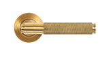From The Anvil - Polished Brass Brompton Lever on Rose Set (Beehive) | Sku. 50609 | Trade Door Handles.