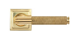 From The Anvil - Polished Brass Brompton Lever on Rose Set (Square) | Sku. 50611 | Trade Door Handles.