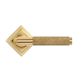 From The Anvil - Polished Brass Brompton Lever on Rose Set (Square) - Unsprung | Sku. 50612 | Trade Door Handles.