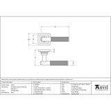 From The Anvil - Polished Brass Brompton Lever on Rose Set (Square) - Unsprung | Sku. 50612 | Trade Door Handles.