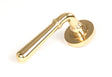From The Anvil - Polished Brass Newbury Lever on Rose Set (Plain) - Unsprung | Sku. 50619 | Trade Door Handles.