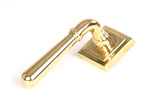 From The Anvil - Polished Brass Newbury Lever on Rose Set (Square) | Sku. 50624 | Trade Door Handles.