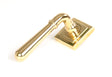 From The Anvil - Polished Brass Newbury Lever on Rose Set (Square) - Unsprung | Sku. 50625 | Trade Door Handles.