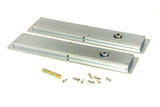From The Anvil - Satin Chrome 250mm Art Deco Rectangular Pull - Privacy Set | Sku. 50641 | Trade Door Handles.