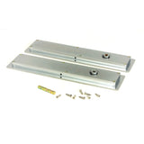 From The Anvil - Satin Chrome 250mm Art Deco Rectangular Pull - Privacy Set | Sku. 50641 | Trade Door Handles.