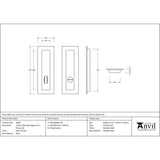 From The Anvil - Satin Chrome 175mm Plain Rectangular Pull - Privacy Set | Sku. 50642 | Trade Door Handles.