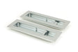From The Anvil - Satin Chrome 175mm Plain Rectangular Pull - Privacy Set | Sku. 50642 | Trade Door Handles.