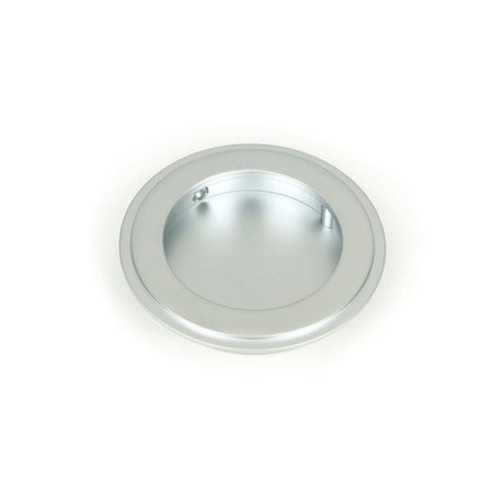 From The Anvil - Satin Chrome 75mm Art Deco Round Pull | Sku. 50645 | Trade Door Handles.