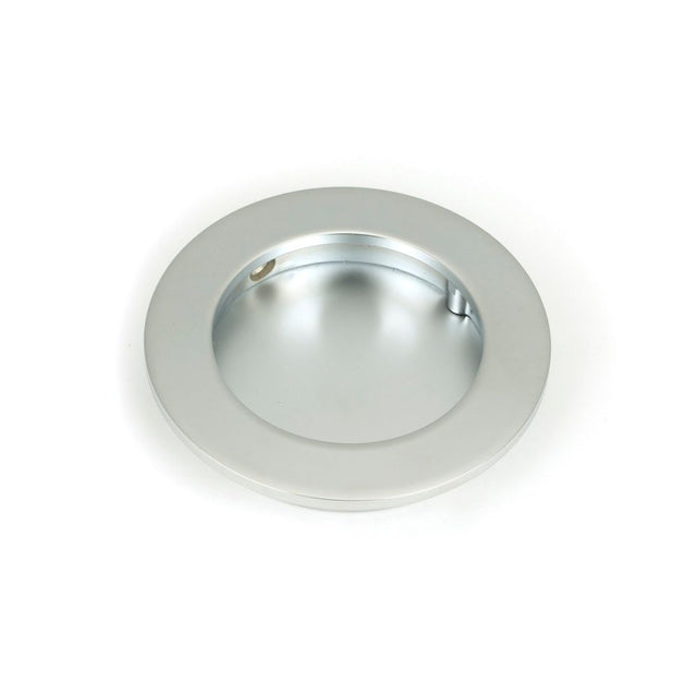 From The Anvil - Satin Chrome 75mm Plain Round Pull | Sku. 50647 | Trade Door Handles.