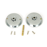 From The Anvil - Satin Chrome 60mm Art Deco Round Pull - Privacy Set | Sku. 50648 | Trade Door Handles.