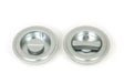 From The Anvil - Satin Chrome 60mm Art Deco Round Pull - Privacy Set | Sku. 50648 | Trade Door Handles.
