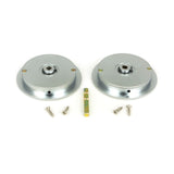 From The Anvil - Satin Chrome 75mm Art Deco Round Pull - Privacy Set | Sku. 50649 | Trade Door Handles.