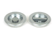 From The Anvil - Satin Chrome 75mm Art Deco Round Pull - Privacy Set | Sku. 50649 | Trade Door Handles.