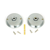 From The Anvil - Satin Chrome 60mm Plain Round Pull - Privacy Set | Sku. 50650 | Trade Door Handles.
