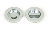 From The Anvil - Satin Chrome 60mm Plain Round Pull - Privacy Set | Sku. 50650 | Trade Door Handles.