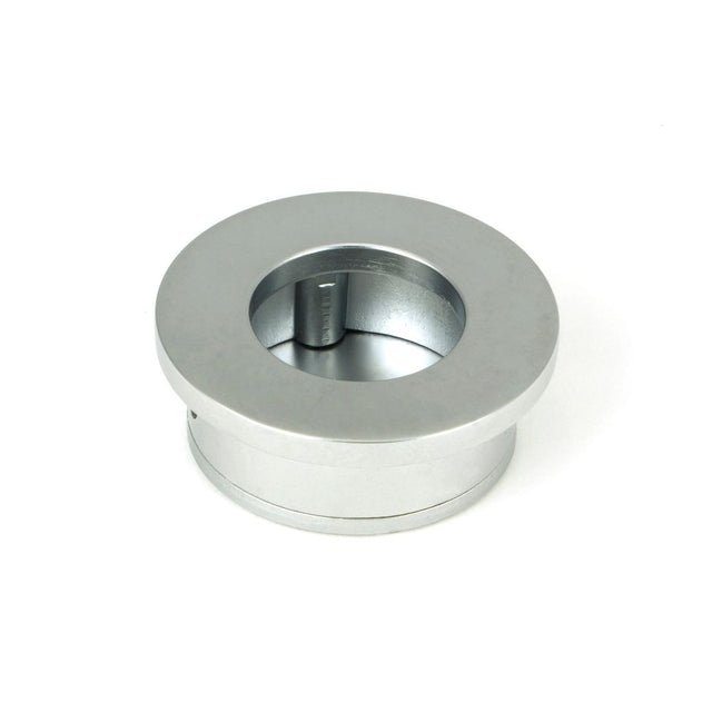 From The Anvil - Satin Chrome 34mm Round Finger Edge Pull | Sku. 50653 | Trade Door Handles.