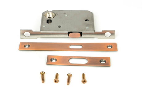 From The Anvil - Polished Bronze 50mm Sliding Door Lock | Sku. 50664 | Trade Door Handles.