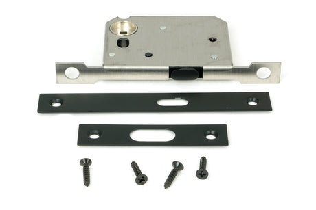 From The Anvil - Matt Black 50mm Sliding Door Lock | Sku. 50665 | Trade Door Handles.