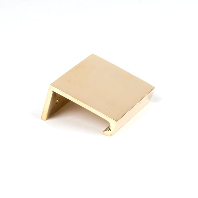From The Anvil - Polished Brass 50mm Plain Edge Pull | Sku. 50674 | Trade Door Handles.