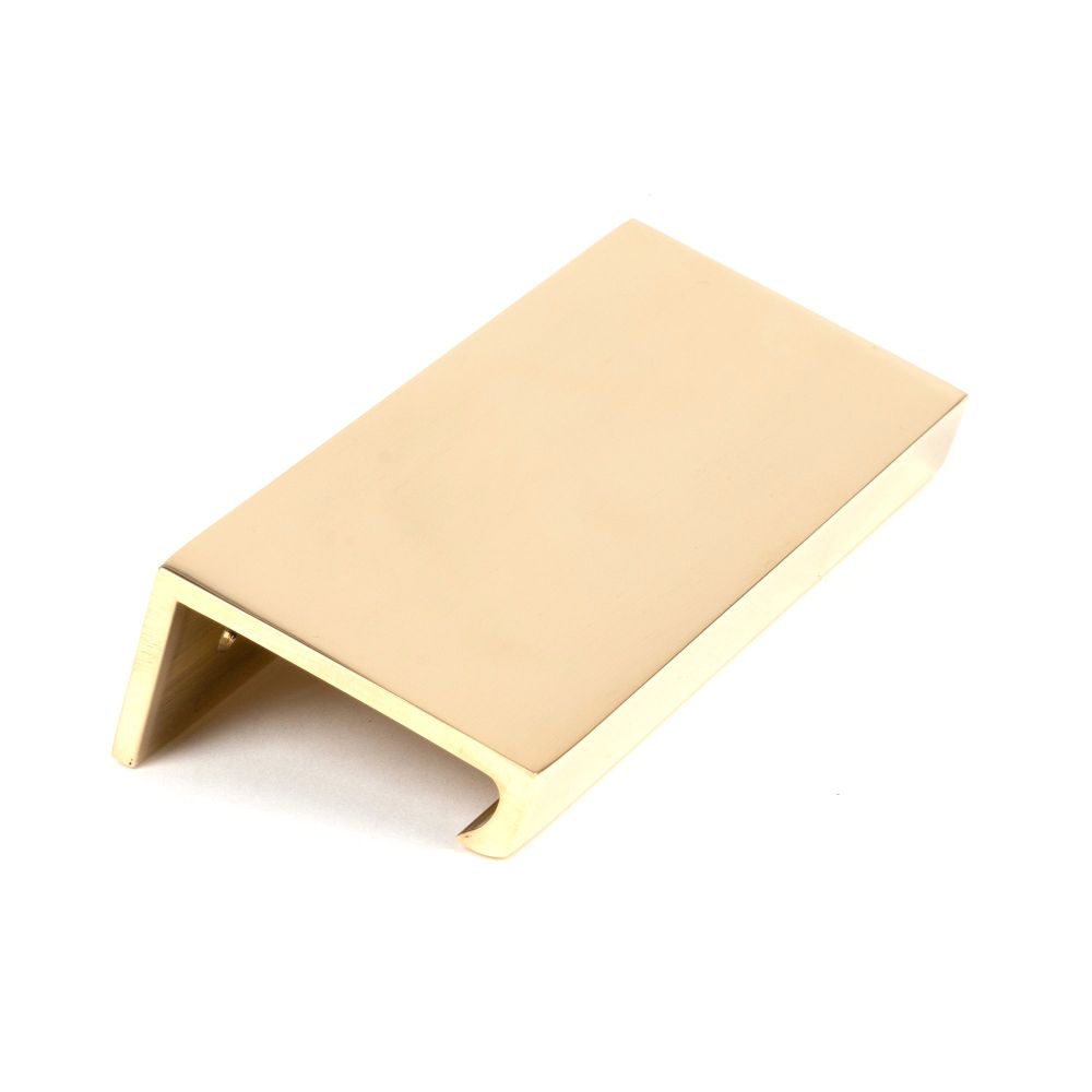 From The Anvil - Polished Brass 100mm Plain Edge Pull | Sku. 50675 | Trade Door Handles.