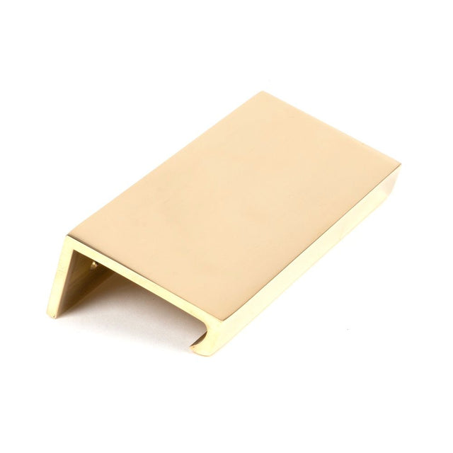 From The Anvil - Polished Brass 100mm Plain Edge Pull | Sku. 50675 | Trade Door Handles.
