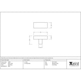 From The Anvil - Aged Brass Albers T-Bar | Sku. 50683 | Trade Door Handles.