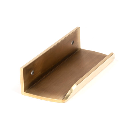 From The Anvil - Aged Brass 100mm Moore Edge Pull | Sku. 50691 | Trade Door Handles.