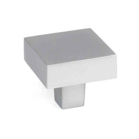 From The Anvil - Satin Chrome Albers Cabinet Knob - 35mm | Sku. 50721 | Trade Door Handles.