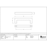 From The Anvil - Satin Chrome Albers Pull Handle - Small | Sku. 50723 | Trade Door Handles.