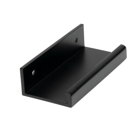 From The Anvil - Matt Black 100mm Plain Edge Pull | Sku. 50740 | Trade Door Handles.