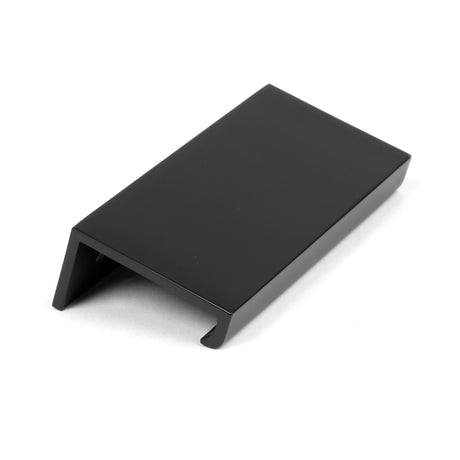 From The Anvil - Matt Black 100mm Plain Edge Pull | Sku. 50740 | Trade Door Handles.