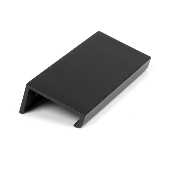 From The Anvil - Matt Black 100mm Plain Edge Pull | Sku. 50740 | Trade Door Handles.