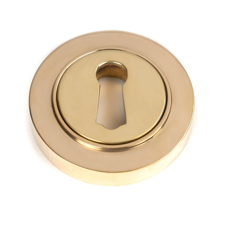 From The Anvil - Polished Brass Round Escutcheon (Plain) | Sku. 50746 | Trade Door Handles.
