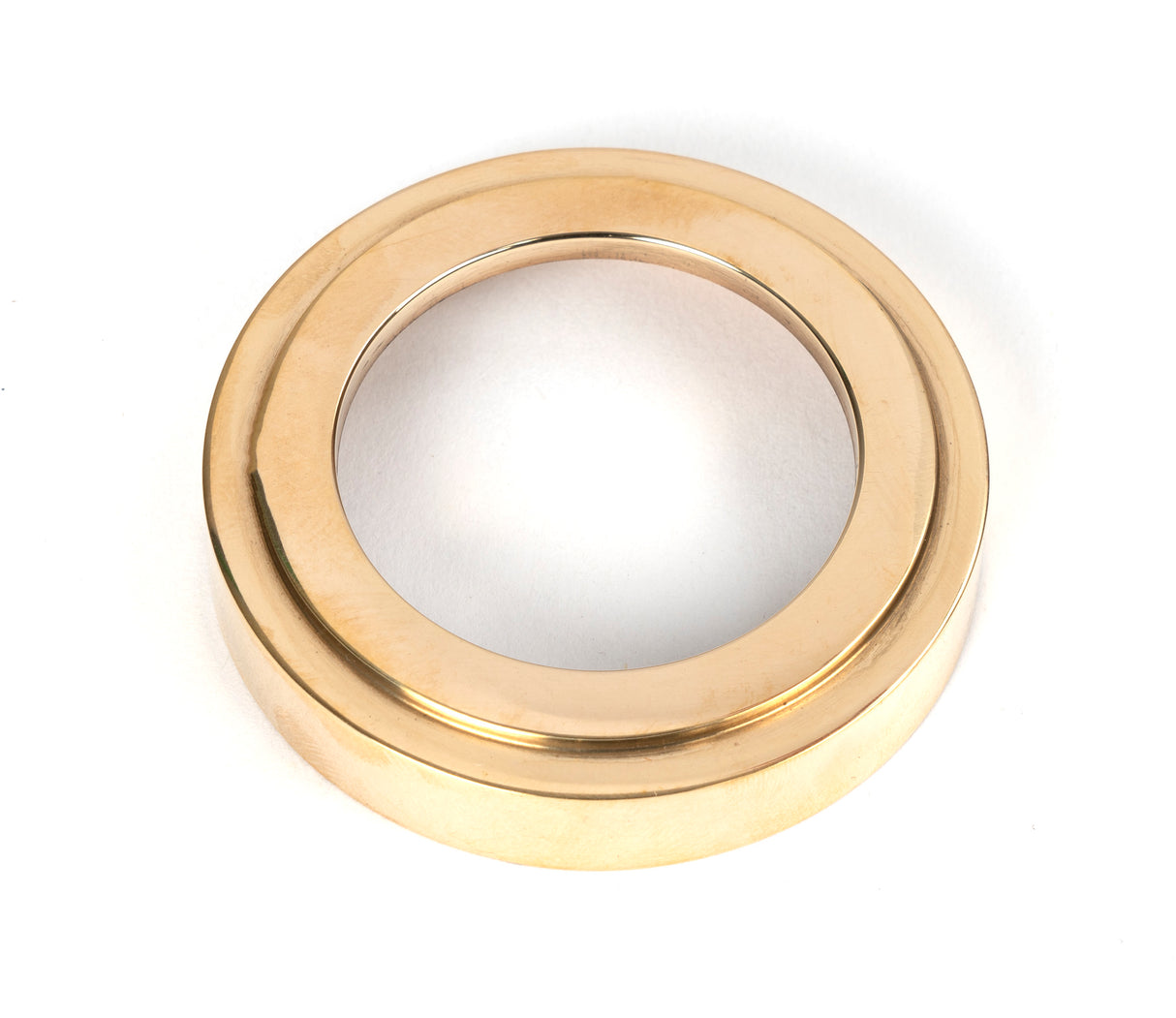 From The Anvil - Polished Brass Round Escutcheon (Art Deco) | Sku. 50747 | Trade Door Handles.