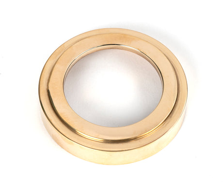 From The Anvil - Polished Brass Round Escutcheon (Art Deco) | Sku. 50747 | Trade Door Handles.