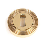 From The Anvil - Polished Brass Round Escutcheon (Beehive) | Sku. 50748 | Trade Door Handles.