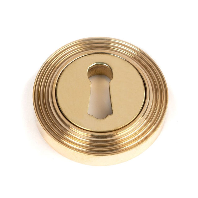 From The Anvil - Polished Brass Round Escutcheon (Beehive) | Sku. 50748 | Trade Door Handles.