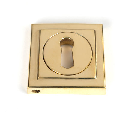 From The Anvil - Polished Brass Round Escutcheon (Square) | Sku. 50749 | Trade Door Handles.