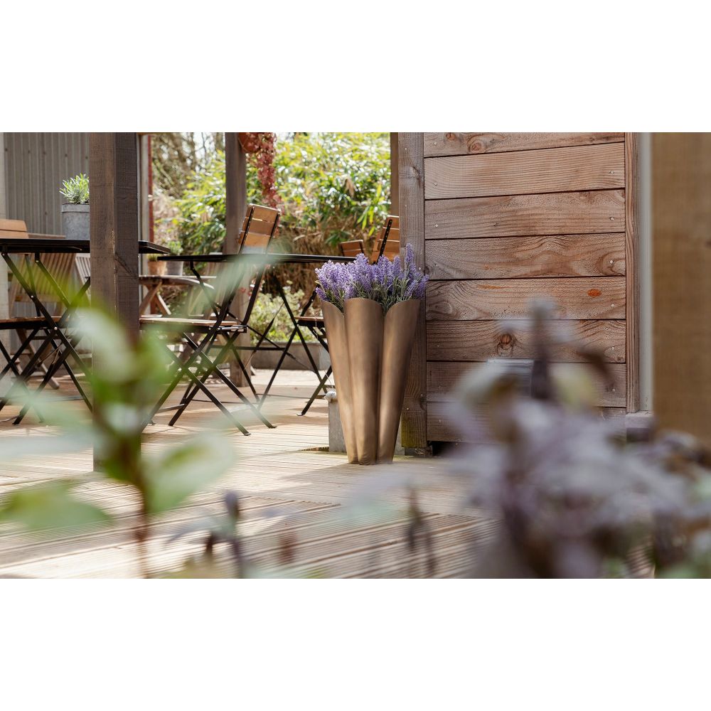 From The Anvil - Satin Marine SS (316) 30cm Flora Pot | Sku. 50754 | Trade Door Handles.