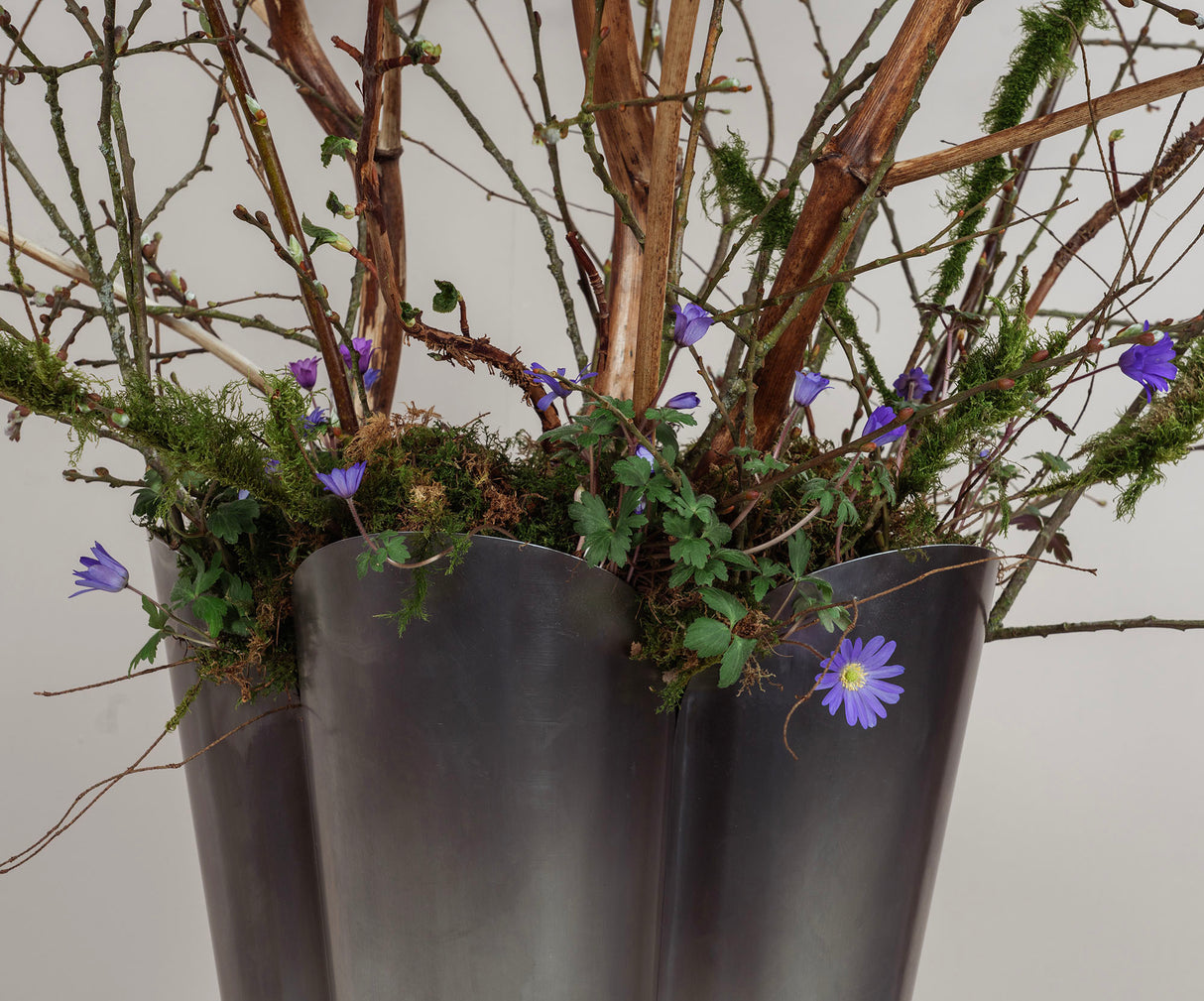 From The Anvil - Satin Marine SS (316) 40cm Flora Pot | Sku. 50755 | Trade Door Handles.