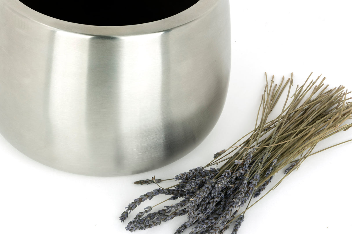 From The Anvil - Satin Marine SS (316) 16cm Hepworth Pot | Sku. 50759 | Trade Door Handles.