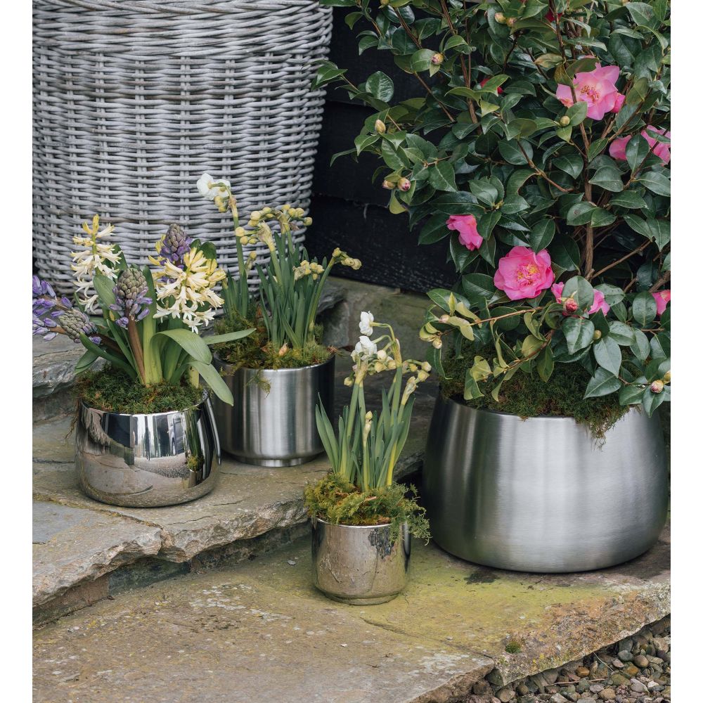 From The Anvil - Polished Marine SS (316) 16cm Hepworth Pot | Sku. 50762 | Trade Door Handles.