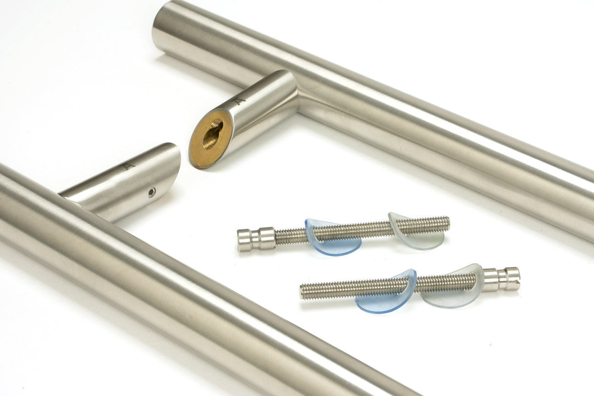 From The Anvil - Satin Marine SS (316) 1.5m Offset T Bar Handle B2B 32mm | Sku. 50781 | Trade Door Handles.