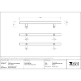 From The Anvil - Satin Marine SS (316) 1.8m Offset T Bar Handle B2B 32mm | Sku. 50784 | Trade Door Handles.