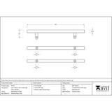 From The Anvil - Matt Black (316) 0.6m Offset T Bar Handle B2B 32mm | Sku. 50787 | Trade Door Handles.