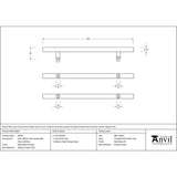 From The Anvil - Matt Black (316) 0.9m Offset T Bar Handle B2B 32mm | Sku. 50790 | Trade Door Handles.