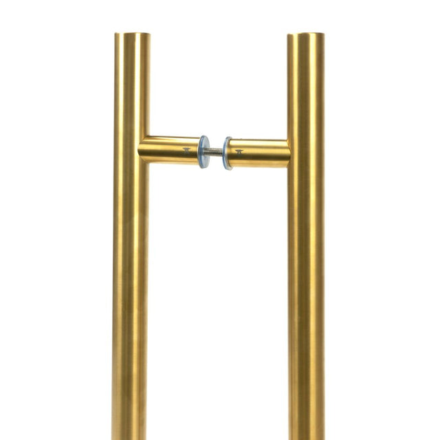 From The Anvil - Aged Brass (316) 1.2m T Bar Handle B2B 32mm | Sku. 50808 | Trade Door Handles.