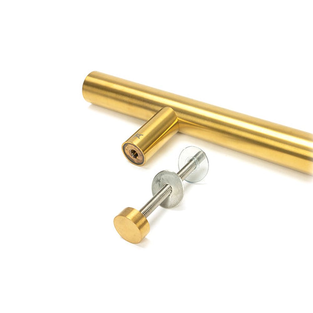 From The Anvil - Aged Brass (316) 1.5m T Bar Handle Bolt Fix 32mm | Sku. 50810 | Trade Door Handles.